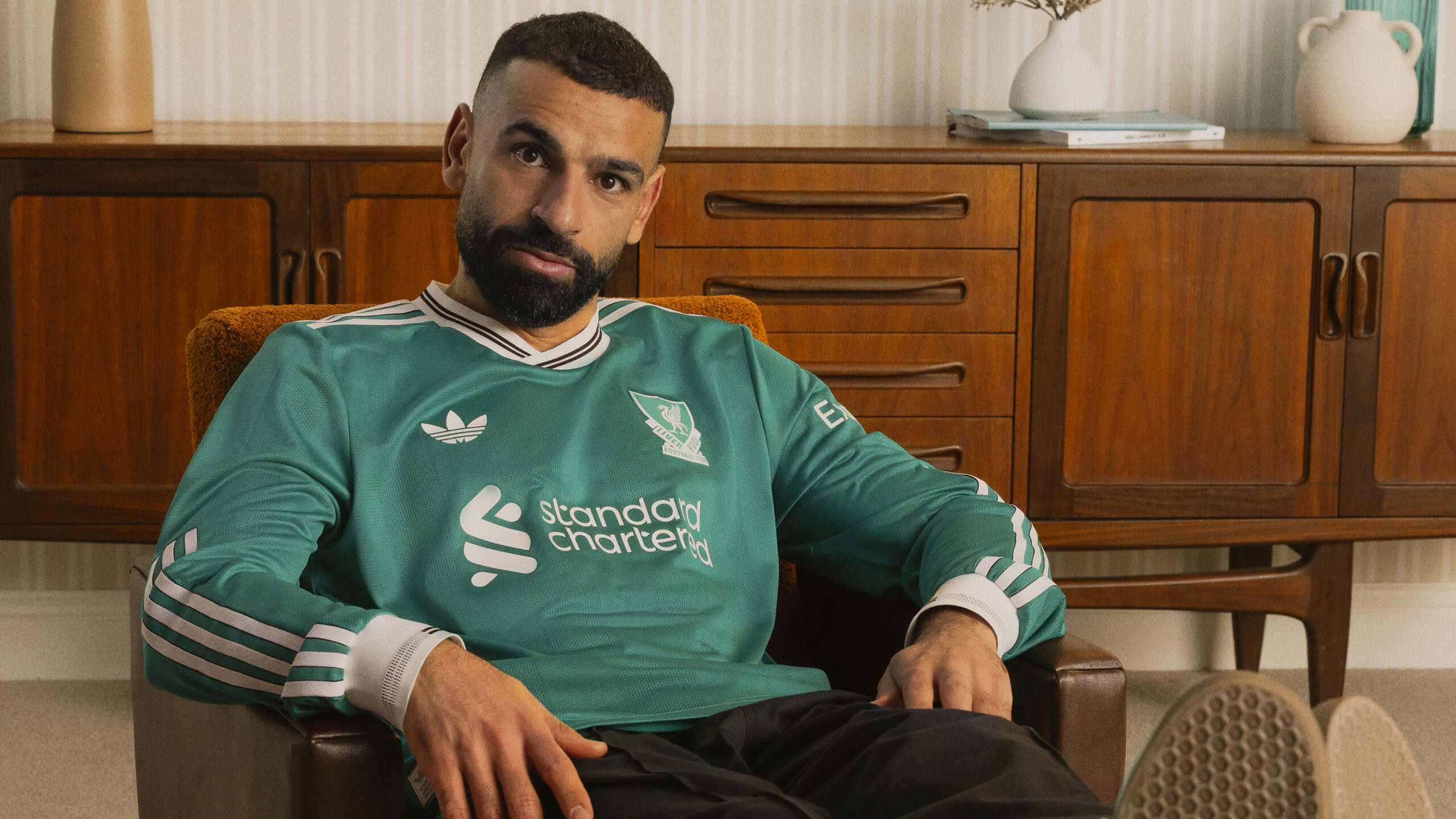 Liverpool adidas green third kit 2025-26.