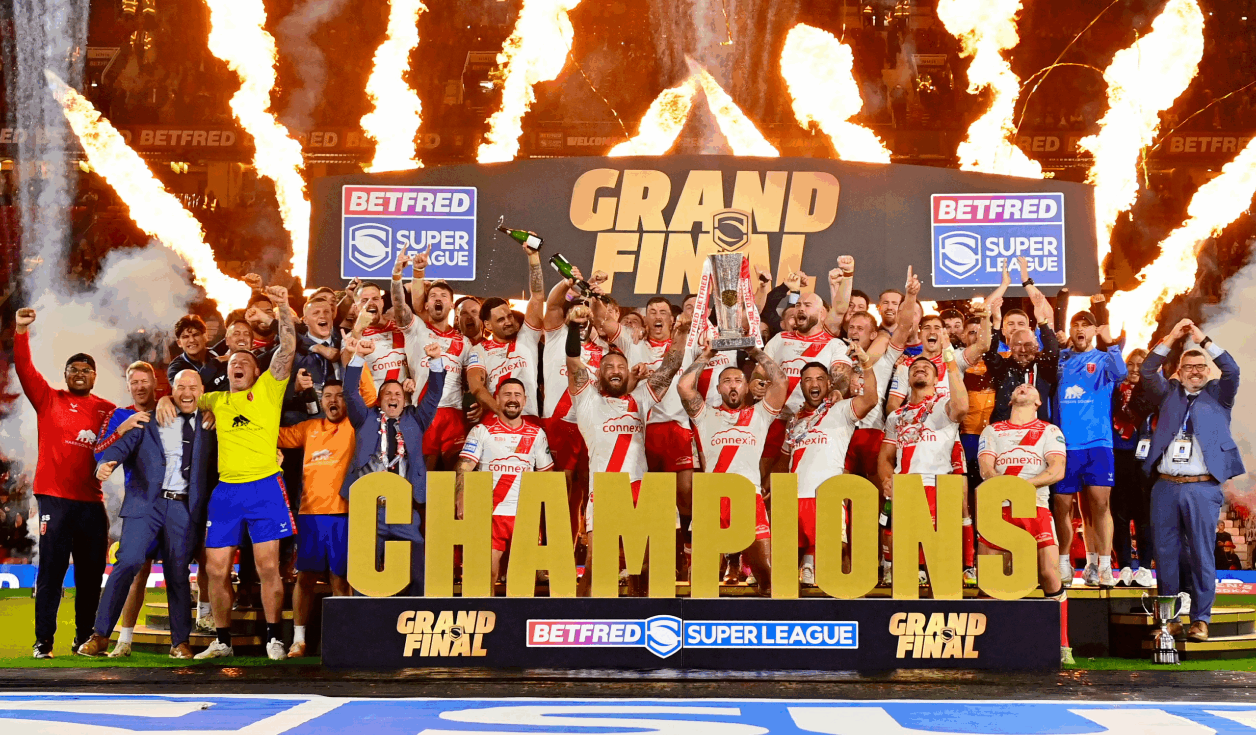 Hull KR are 2025 Super League champions after beating Wigan Warriors 24-6 in the Grand Final at Old Trafford.