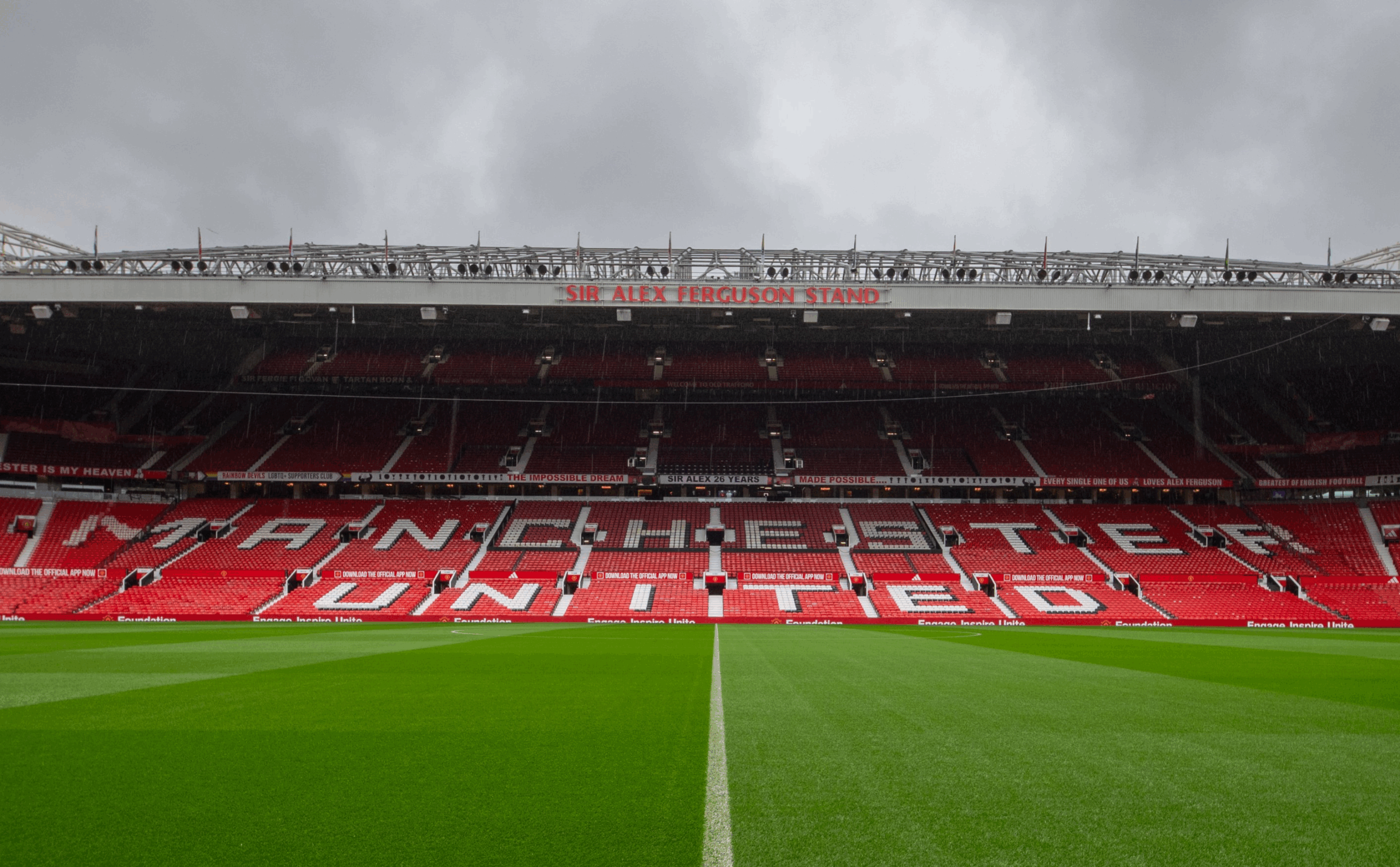 A generic view of Manchester United's Old Trafford during the 2025-26 season.