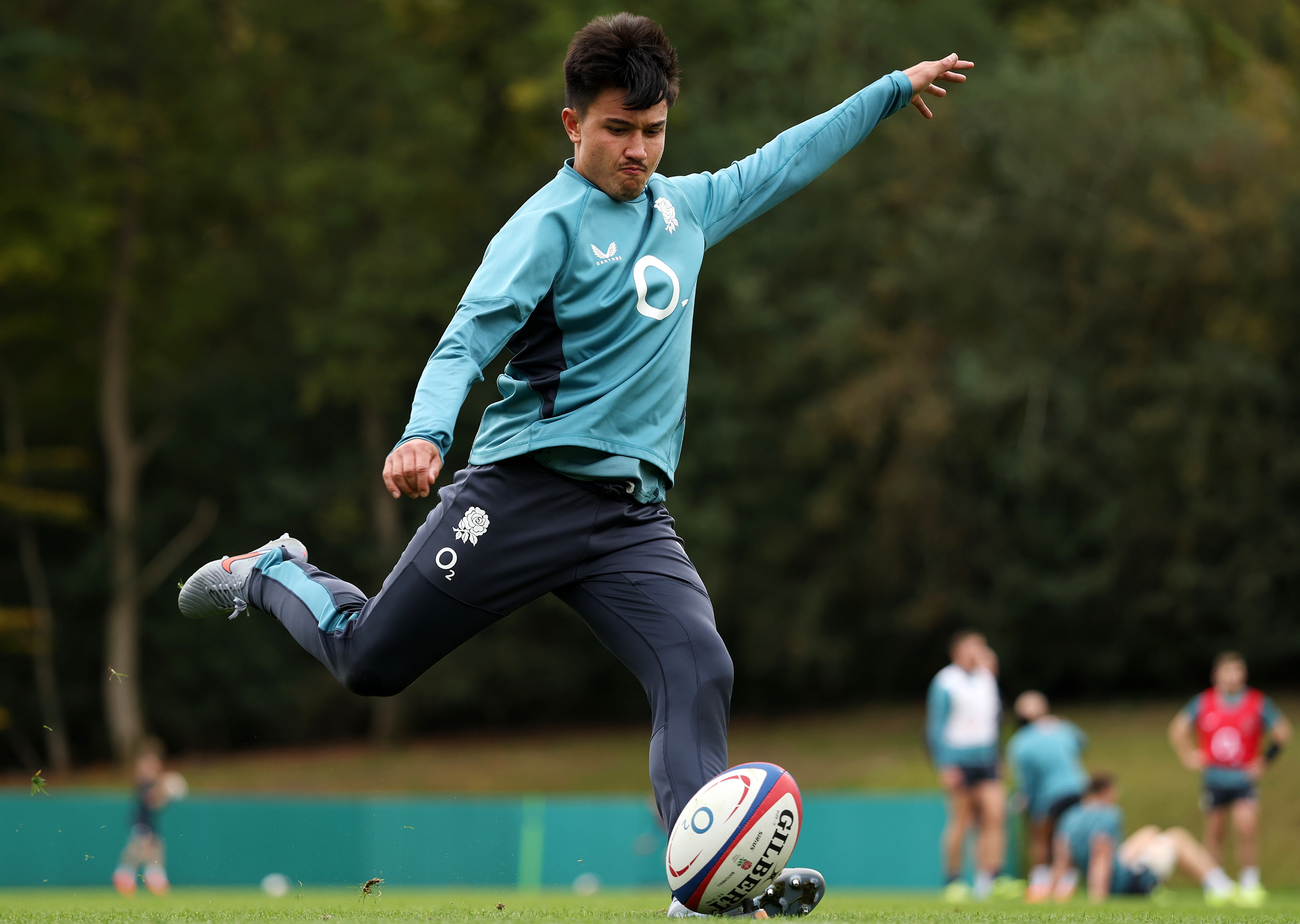 Marcus Smith pictured during England training ahead of their Test with Fiji.