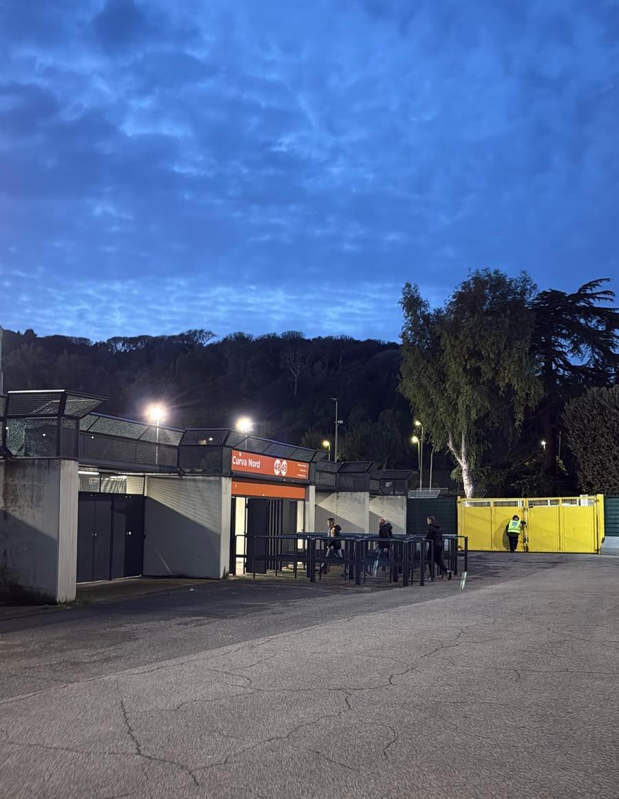 Curva Nord turnstile at Stadio Olimpico with Lazio supporters entering ahead of the home match against Cremonese.