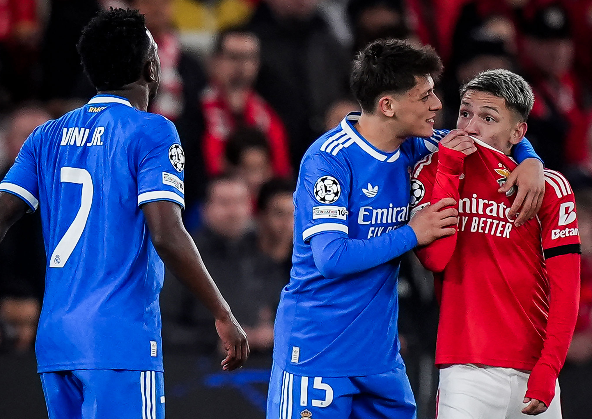 Vinicius Jr has accused Gianluca Prestianni of racist abuse during Real Madrid's Champions League play-off first leg at Benfica on their Champions