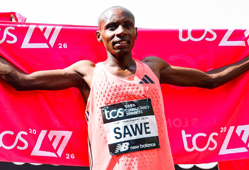 Sebastian Sawe became the first athlete to run a marathon in sub-two hours by doing so at the 2026 London Marathon on April 26, 2026.