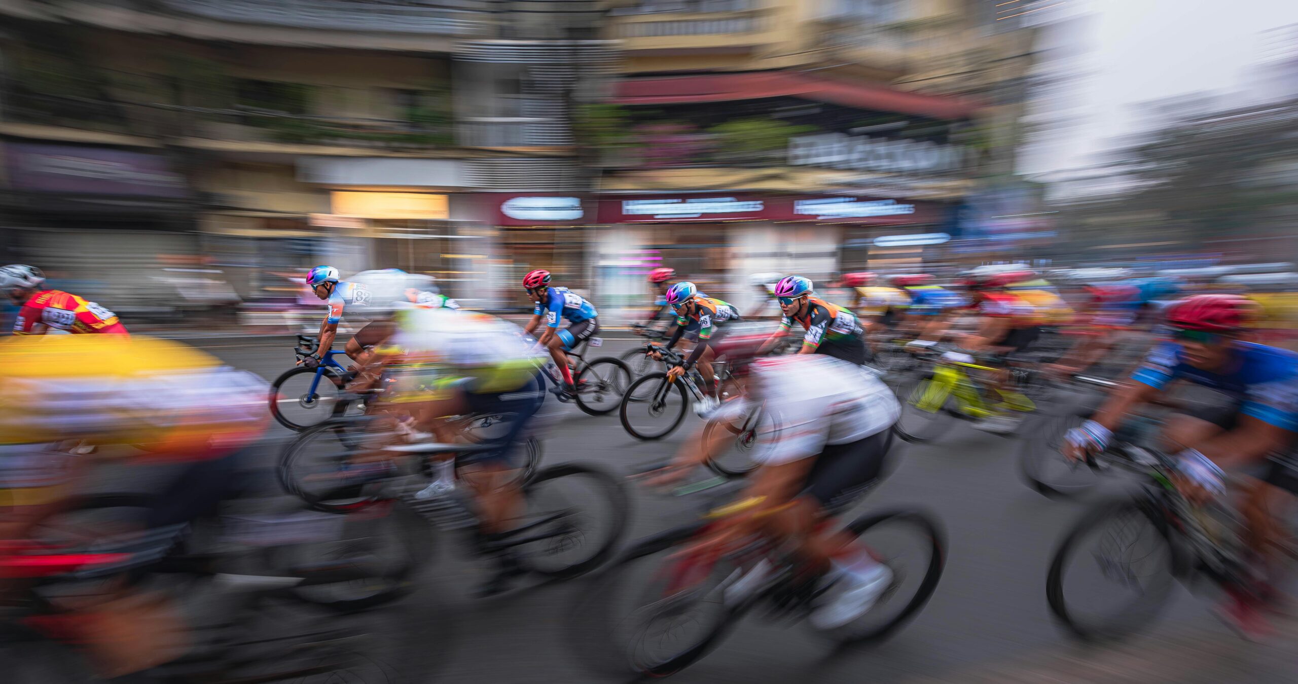 Picture of cyclists from Pixels.