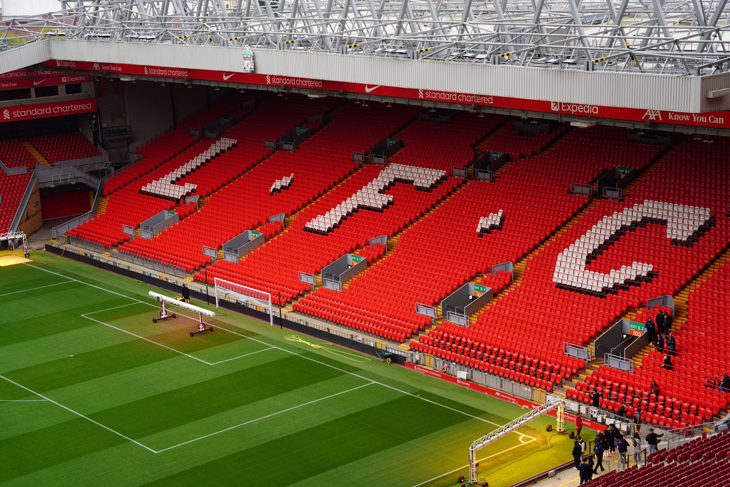 Picture of Anfield - Liverpool's home ground - from Pexels.